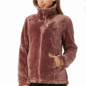 XL 32 Degrees Women's Teddy Jacket in Dusty Rose Mauve